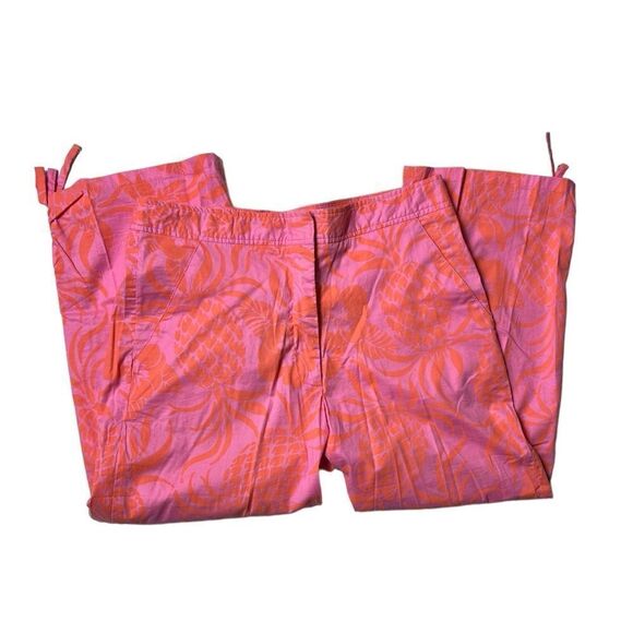 Lilly Pulitzer Pink and Orange Capri Pant Size 2 - Picture 2 of 7